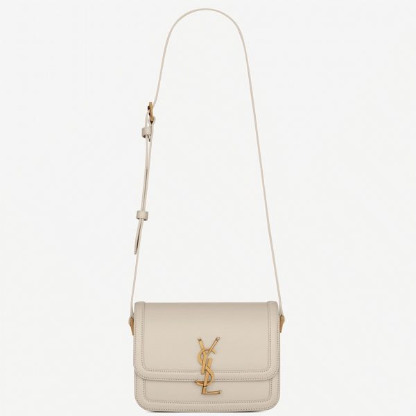 Sac Saint Laurent Solferino Small en Cuir de Veau Blanc