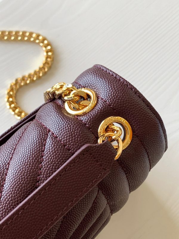 Réplique Sac Saint Laurent Envelope Medium en Bordeaux – Image 9