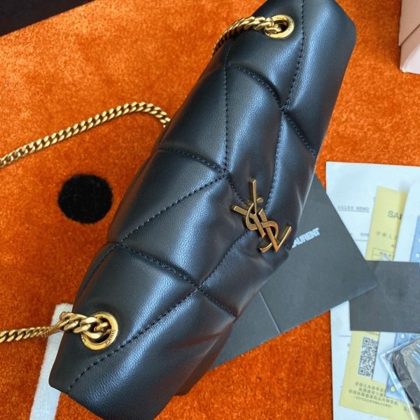 Sac Saint Laurent Puffer Toy en Cuir d’Agneau Matelassé Noir – Image 2
