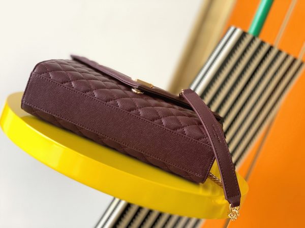Réplique Sac Saint Laurent Envelope Medium en Bordeaux – Image 10