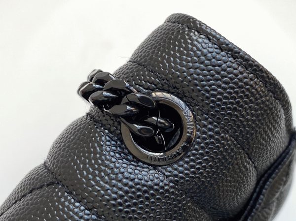 Fausse Sacoche Saint Laurent Envelope Small Noir avec Ferrures Noires – Image 6