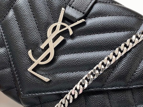 Contrefaçon Sac Saint Laurent Envelope Small en Noir – Image 9