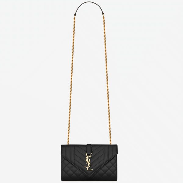 Contrefaçon Sac Saint Laurent Envelope Small en Noir