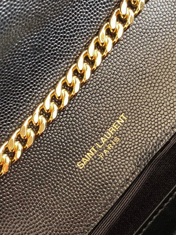 Contrefaçon Sac Saint Laurent Envelope Small en Noir – Image 5