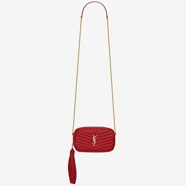Réplique Sac Saint Laurent Lou Mini en Rouge