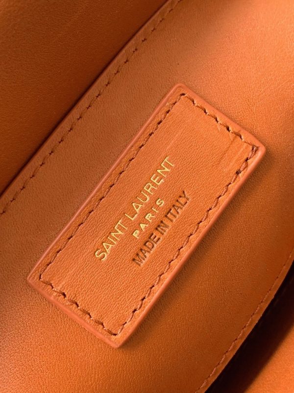 Réplique Sac Saint Laurent College Medium à Chaîne en Marron – Image 6
