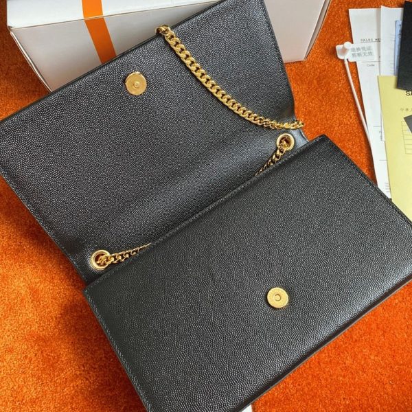 Sac Saint Laurent Kate Medium à Frange en Noir – Image 4