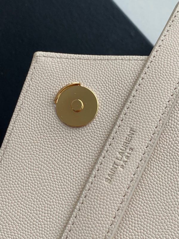 Fausse Sacoche Saint Laurent Envelope Small en Blanc – Image 3