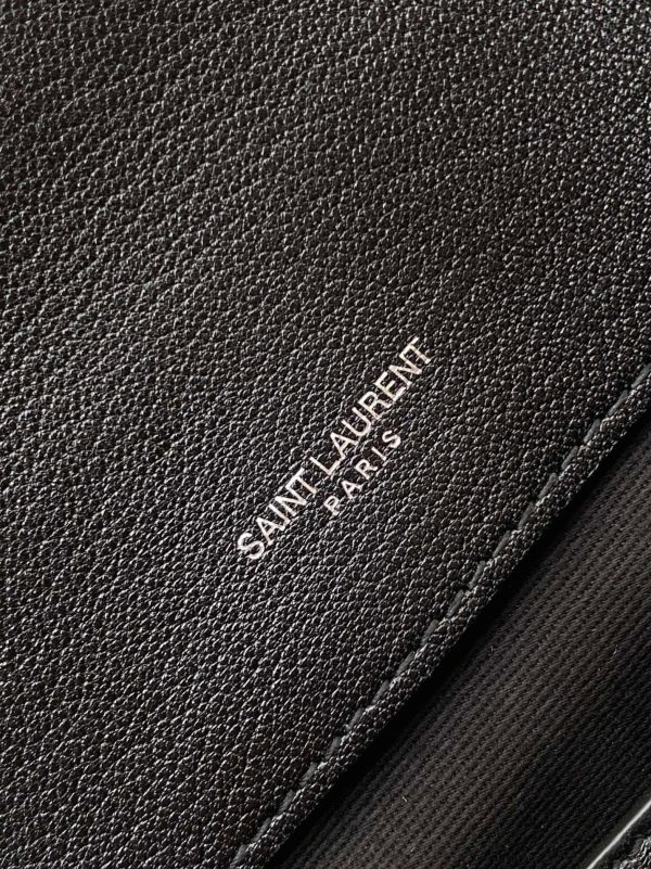 Réplique Sac Saint Laurent College Large à Chaîne en Noir – Image 4