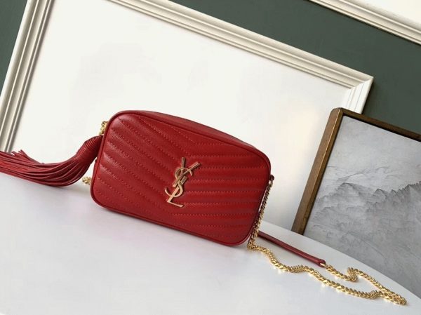 Réplique Sac Saint Laurent Lou Mini en Rouge – Image 5