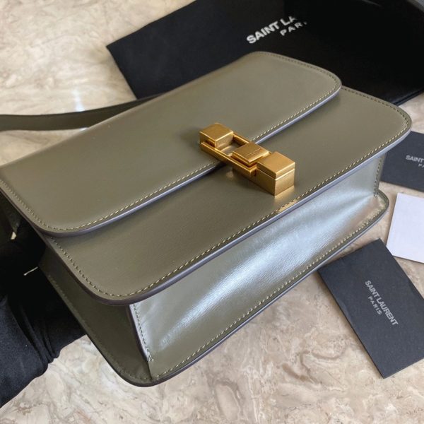 Contrefaçon Sac Saint Laurent Le Carré à Bandoulière en Olive – Image 4