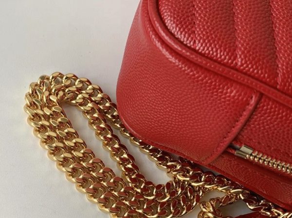 Réplique Sac Saint Laurent Lou Mini en Rouge – Image 4