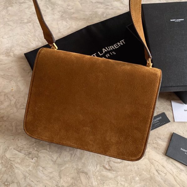 Contrefaçon Sac Saint Laurent Le Carré à Bandoulière en Marron – Image 10