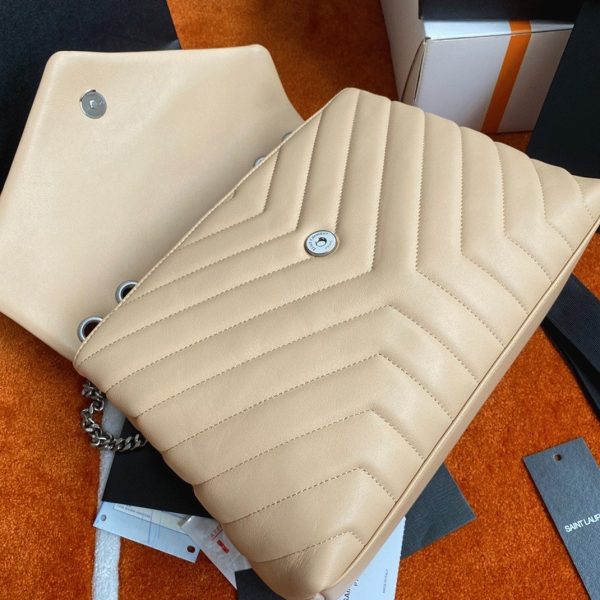 Contrefaçon Sac Saint Laurent LouLou Medium à Chaîne en Poudre – Image 10