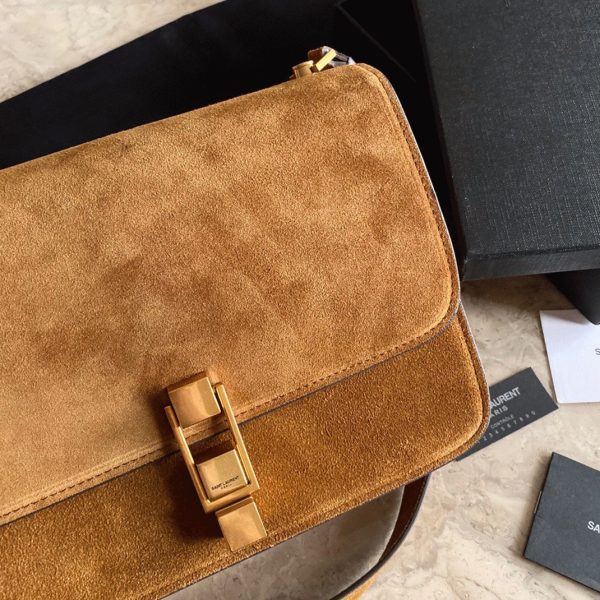 Contrefaçon Sac Saint Laurent Le Carré à Bandoulière en Marron – Image 8