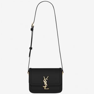 Sac Saint Laurent Solferino Small en Cuir de Veau Noir