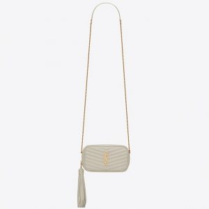 Fausse Sacoche Saint Laurent Lou Mini en Blanc