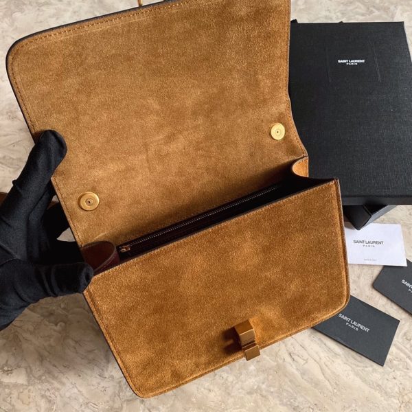 Contrefaçon Sac Saint Laurent Le Carré à Bandoulière en Marron – Image 7