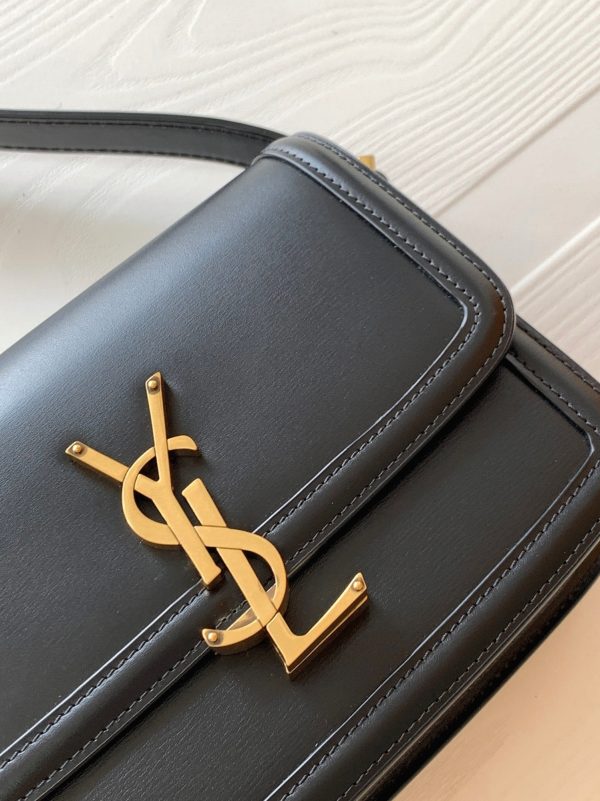 Sac Saint Laurent Solferino Small en Cuir de Veau Noir – Image 5