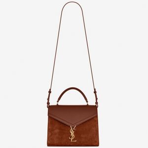 Contrefaçon Sac Saint Laurent Cassandra Medium en Daim Marron