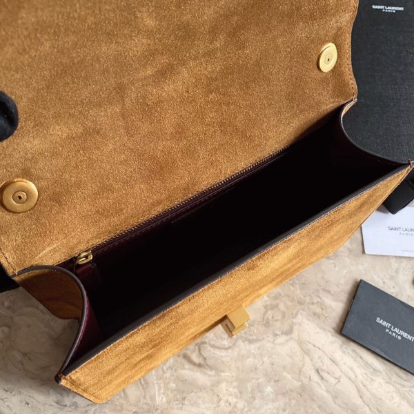 Contrefaçon Sac Saint Laurent Le Carré à Bandoulière en Marron – Image 6