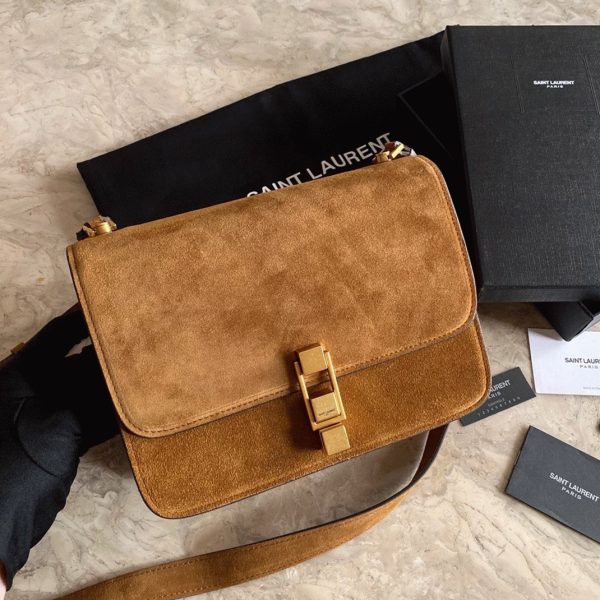Contrefaçon Sac Saint Laurent Le Carré à Bandoulière en Marron – Image 5