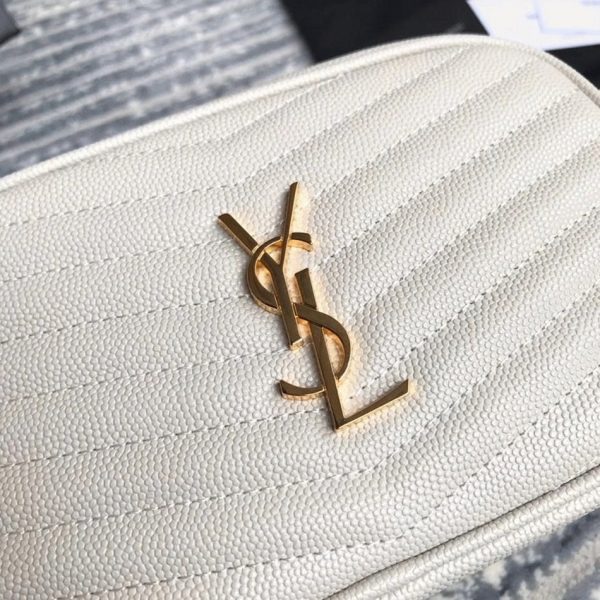 Fausse Sacoche Saint Laurent Lou Mini en Blanc – Image 4
