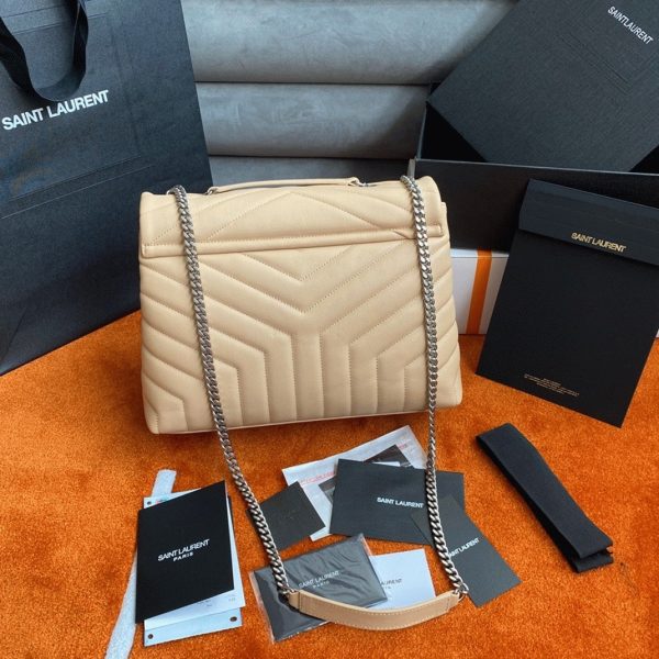 Contrefaçon Sac Saint Laurent LouLou Medium à Chaîne en Poudre – Image 3