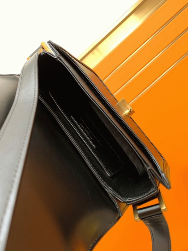 Sac Saint Laurent Solferino Small en Cuir de Veau Noir – Image 10