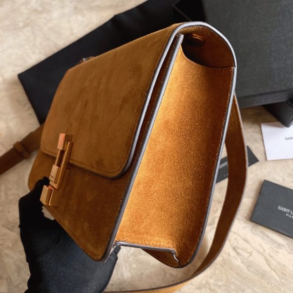 Contrefaçon Sac Saint Laurent Le Carré à Bandoulière en Marron – Image 2