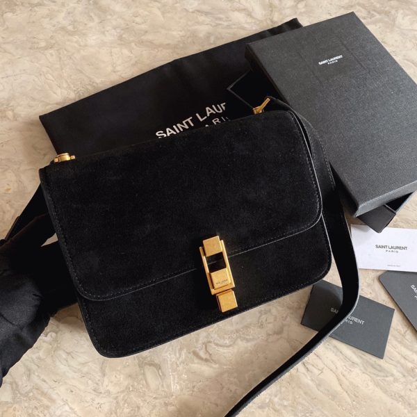 Réplique Sac Saint Laurent Le Carré à Bandoulière en Noir – Image 6