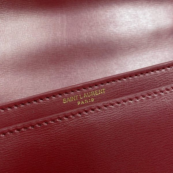 Sac Saint Laurent Sunset Medium avec Poignée en Cuir de Veau Rouge – Image 2
