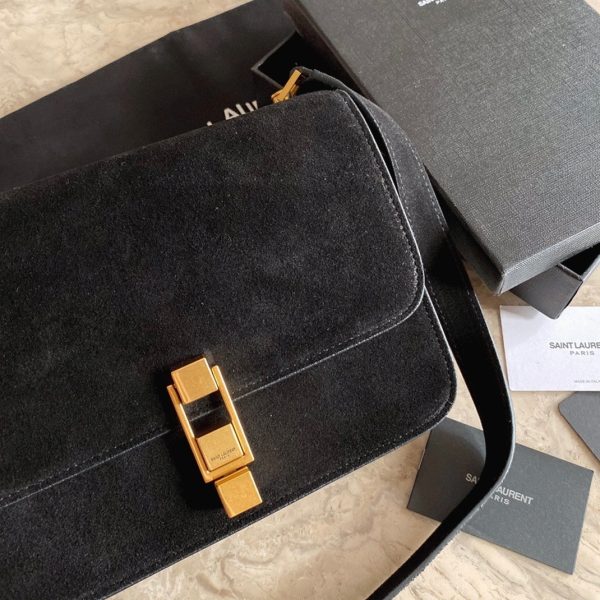 Réplique Sac Saint Laurent Le Carré à Bandoulière en Noir – Image 2