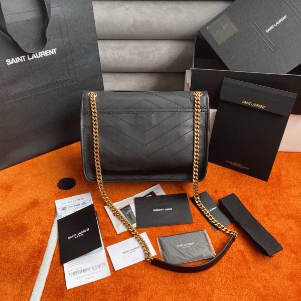 Réplique Sac Saint Laurent Niki Medium à Chaîne en Noir – Image 4