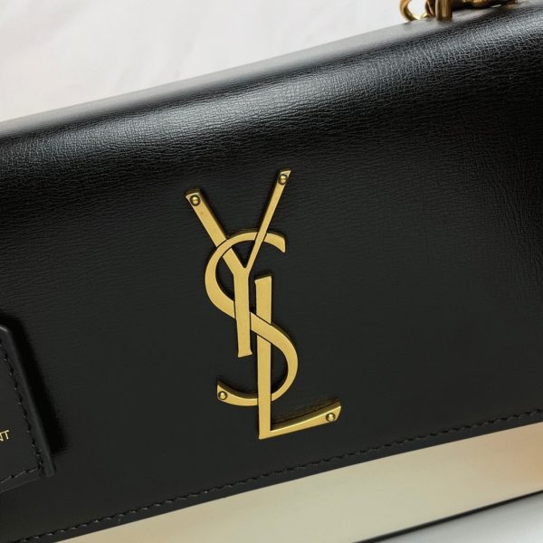 Sac Saint Laurent Sunset Medium avec Poignée en Cuir de Veau Bicolore – Image 5