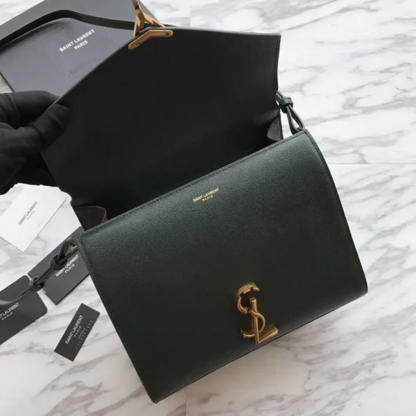 Fausse Sacoche Saint Laurent Cassandra Medium en Vert – Image 2
