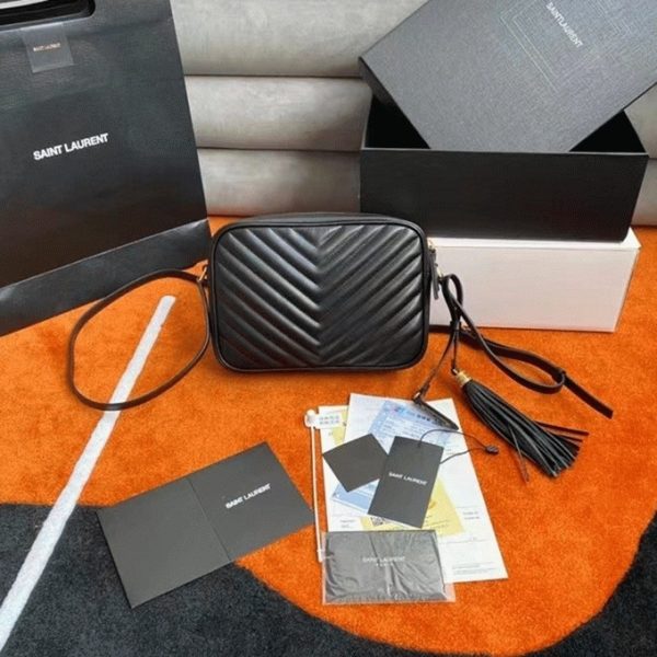 Fausse Sacoche Saint Laurent Lou Camera en Noir – Image 5