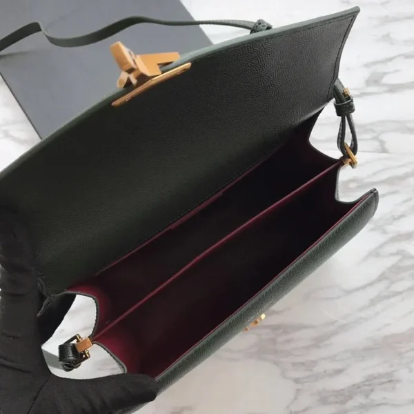 Fausse Sacoche Saint Laurent Cassandra Medium en Vert – Image 9