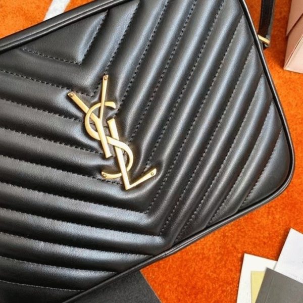 Fausse Sacoche Saint Laurent Lou Camera en Noir – Image 4