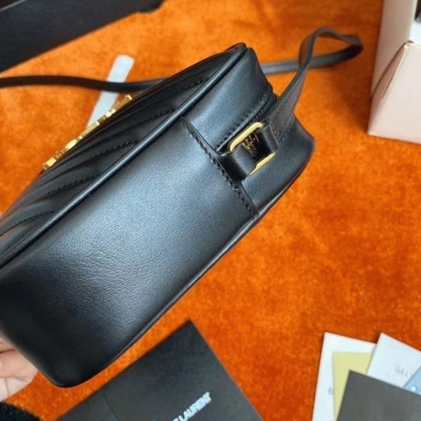 Fausse Sacoche Saint Laurent Lou Camera en Noir – Image 3