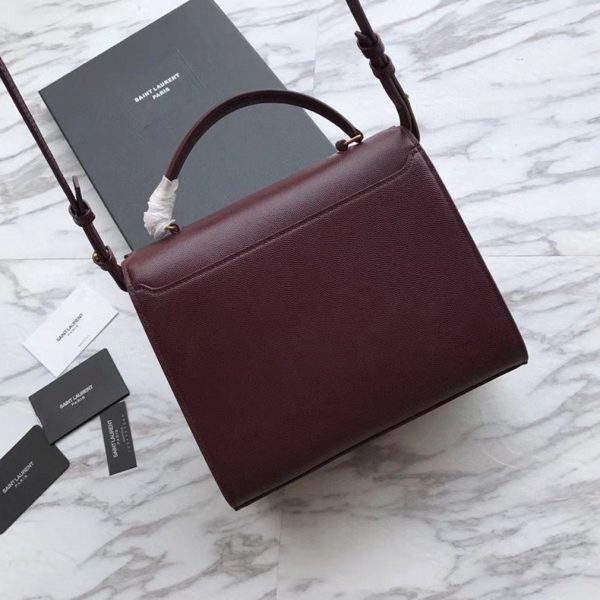 Réplique Sac Saint Laurent Cassandra Medium en Bordeaux – Image 6