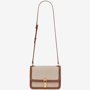 Fausse Sacoche Saint Laurent Le Carré à Bandoulière en Beige