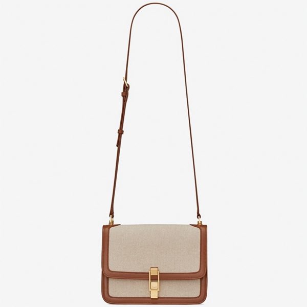 Fausse Sacoche Saint Laurent Le Carré à Bandoulière en Beige