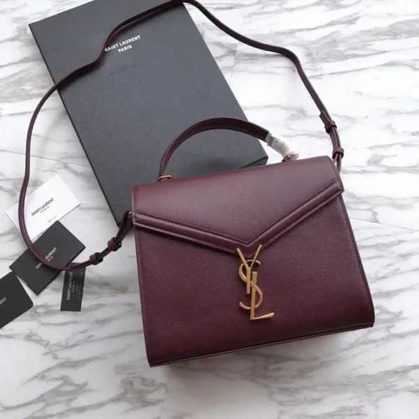 Réplique Sac Saint Laurent Cassandra Medium en Bordeaux – Image 3