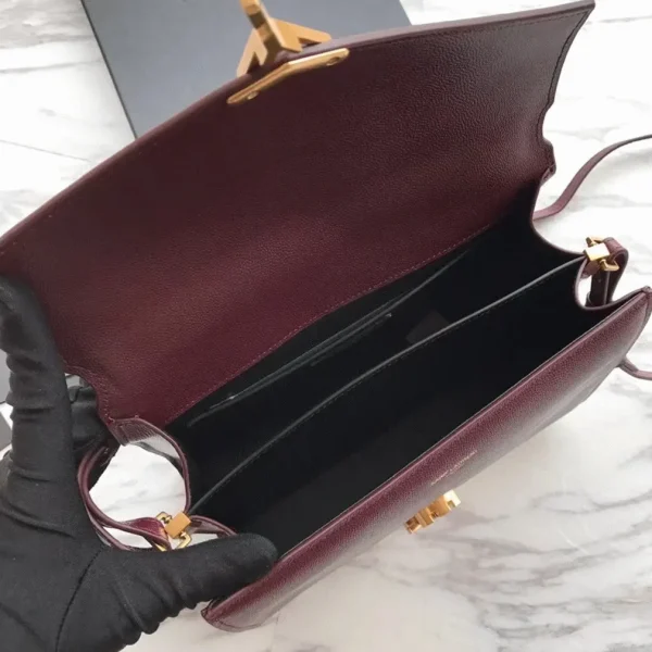 Réplique Sac Saint Laurent Cassandra Medium en Bordeaux – Image 2