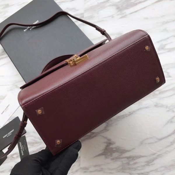 Réplique Sac Saint Laurent Cassandra Medium en Bordeaux – Image 9