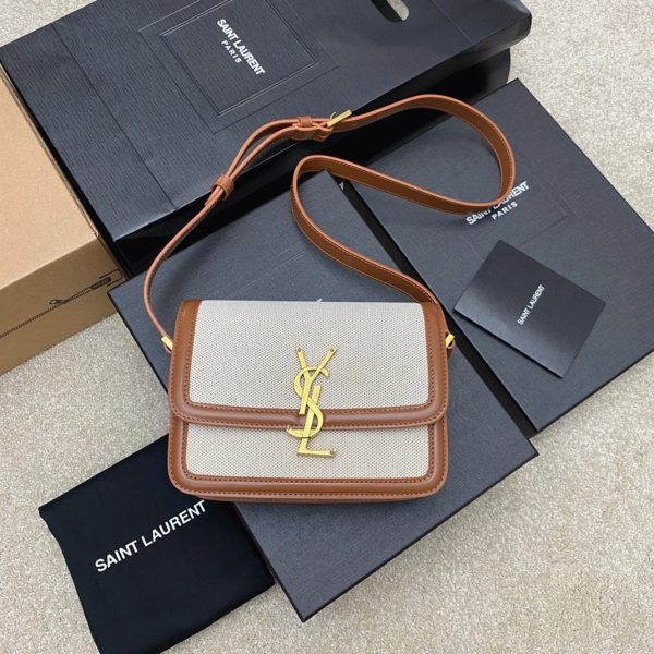 Sac Saint Laurent Solferino Small en Toile – Image 5