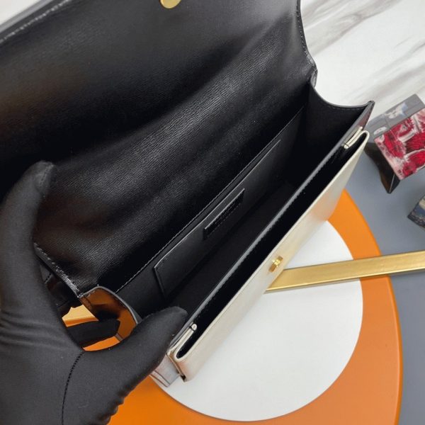 Sac Saint Laurent Sunset Medium avec Poignée en Cuir de Veau Noir – Image 5