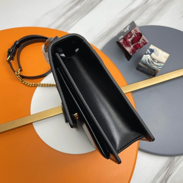 Sac Saint Laurent Sunset Medium avec Poignée en Cuir de Veau Noir – Image 4
