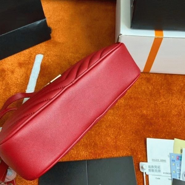 Fausse Sacoche Saint Laurent Lou Camera en Rouge – Image 5